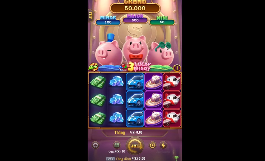 Cach choi game 3 Lucky Piggy W88