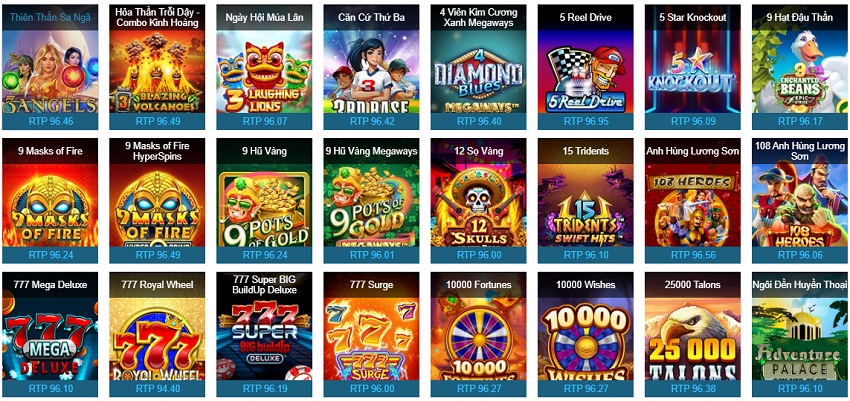 Danh sach tro choi Microgaming W88