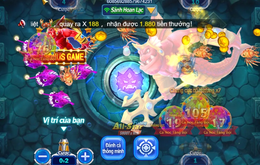 Cach choi game All-star Fishing W88