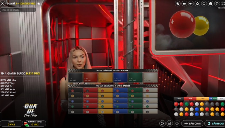 Cách tham gia cá cược đua bi W88 Cach choi game dua bi W88